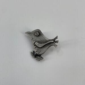 Metzke pewter bird pin
